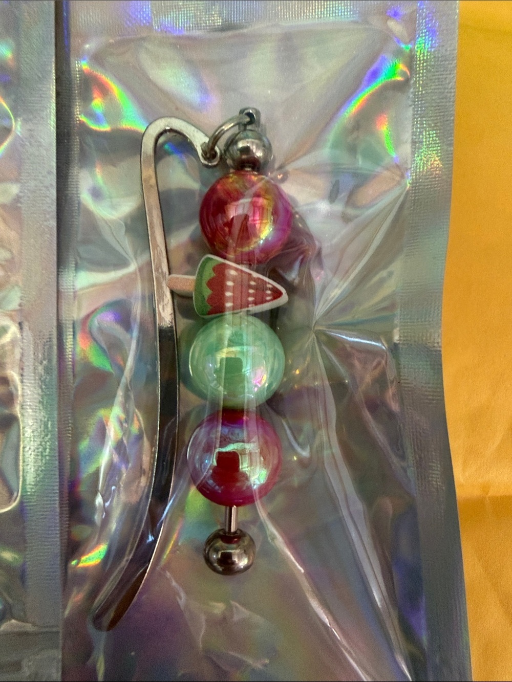 Beaded Paw & Ice Cream Bookmark Set - Pink, Mint, Purple - Picture 3 of 3